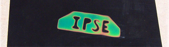 Liquid crystal sheet decoded to read "IPSE"