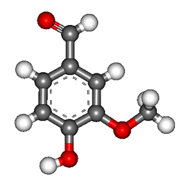 Vanillin molecule