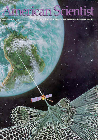 Artist's depiction of the space elevator